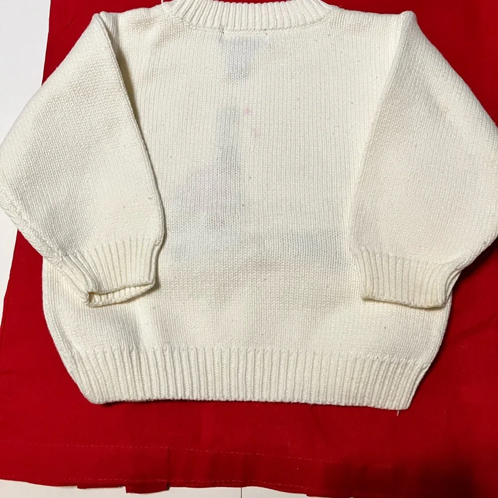 TheChildren’s Place Ivory Sweater with Bear Motif